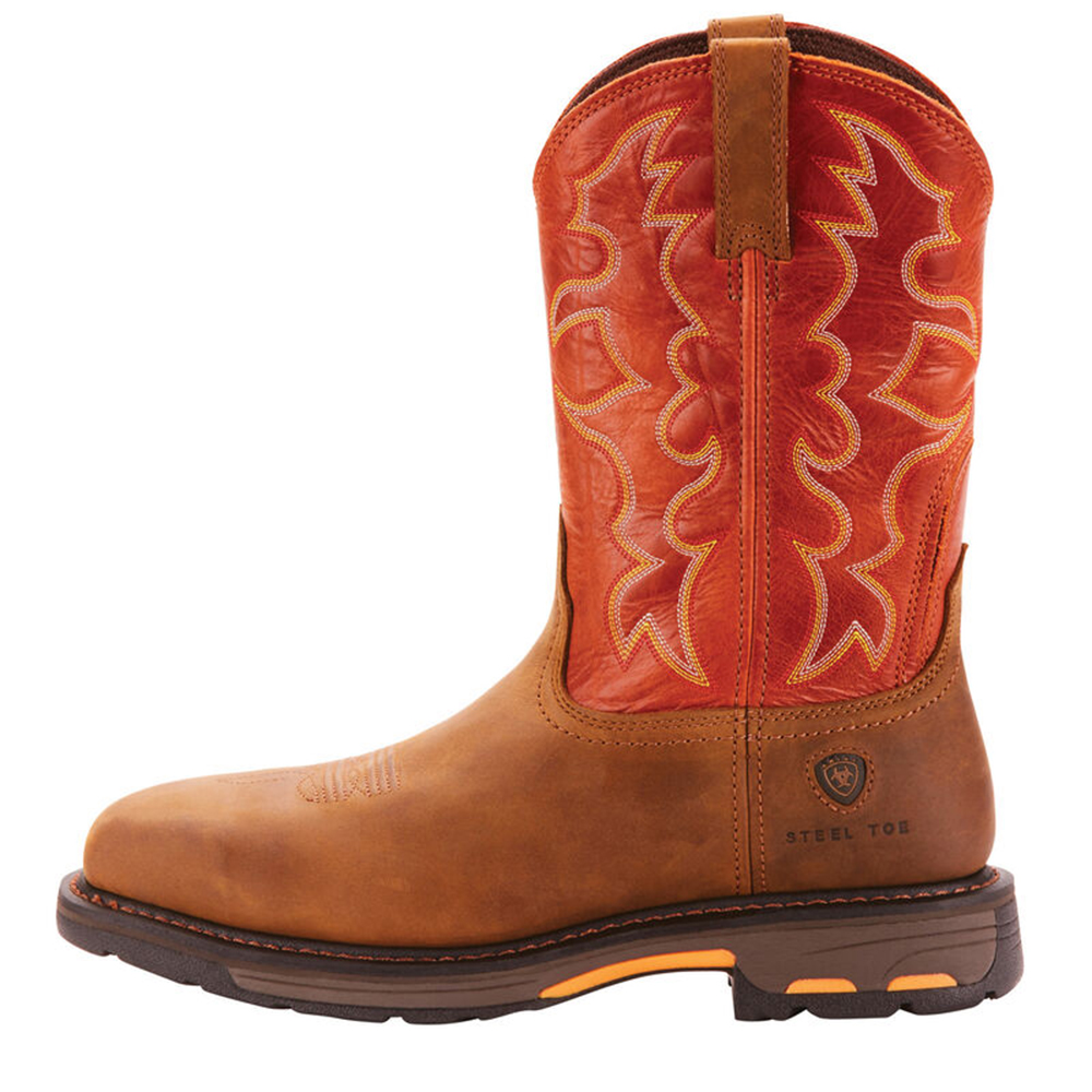 Ariat Men's WorkHog Wide Square Work Boots with Steel Toe from Columbia Safety